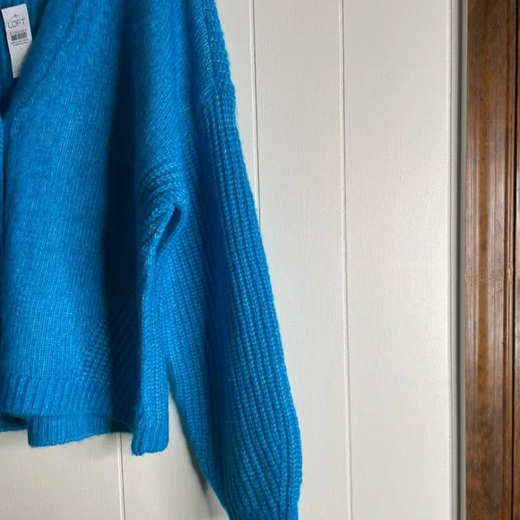 LOFT Vibrant Blue Women's Cardigan - Picture 4 of 5